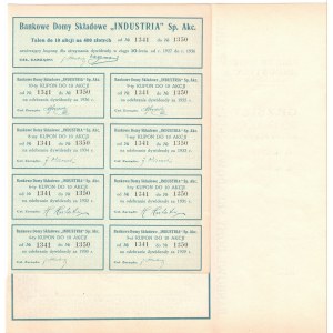 Bankowe Domy Składowe Industria - 10 x 40 złotych 1927