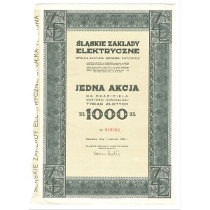 Śląskie Zakłady Elektryczne S.A. w Katowicach - 1000 złotych 1939