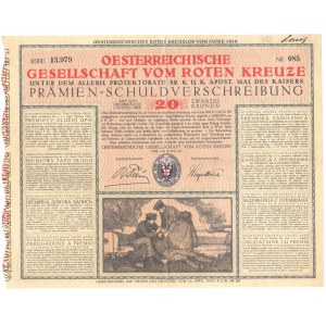 AUSTRIA - Pożyczka Czerwonego Krzyża - 20 koron 1916