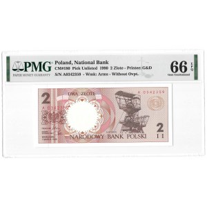 Miasta Polskie - Katowice - 2 złote 1990 - A - PMG 66 EPQ