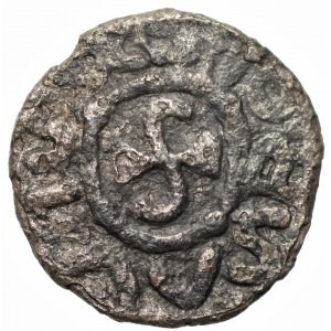 Bolesław III Krzywousty (1107-1138) - Denar bez daty Wrocław 1097-1107 - monogram SI