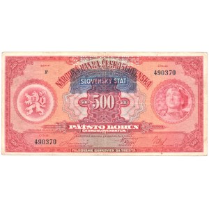 CZECHOSŁOWACJA - 500 koron 1929 - SPECIMEN