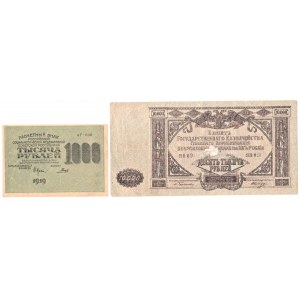 ROSJA - 1.000 i 10.000 rubli 1919