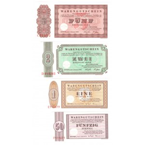NIEMCY - Bethel - 50 fenigów, 1,2 i 5 marek 1973 - zestaw 4 banknotów
