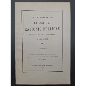Jana Tarnowskiego Consilium Rationis Bellicae 1558 1879