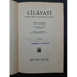 Ing. S. Jeleński Lilavati Divertimenti matematici, seconda edizione