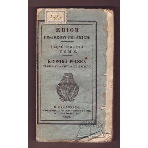 CHWALCZEWSKI Stanisław, Zbiór pisarzów polskich. Cz. 4. T. X.