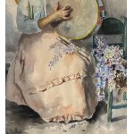 Arlando De Lisio, Junge Frau mit einem Tamburin - Arlando De Lisio