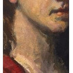 ANONIMO, Portrait d'un jeune homme avec un casque