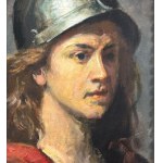 ANONIMO, Portrait d'un jeune homme avec un casque