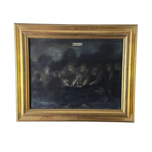 ANONIMO, Figures at a table with a candle