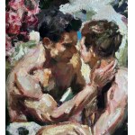 ANONIMO, Two male figures with bare torsos