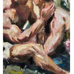ANONIMO, Two male figures with bare torsos