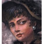 SCUOLA FRANCESE, Porträt einer Frau mit Hut