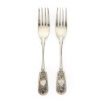 Moscow, Set of two appetizer forks, 1890