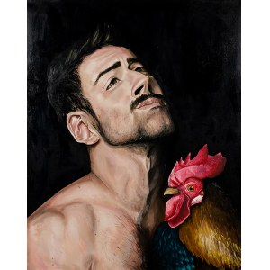 Szymon Kurpiewski, Man and the rooster, 2019