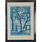 Serge'a Mendjisky'ego (1929-2017) Ambiance Nocturne Parisienne (Atmosfera Paryskiej Nocy) 1971