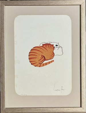 Leonor Fini (1907-1996) , z cyklu graficznego zatytułowanego „Les Chats” (Koty) 1978