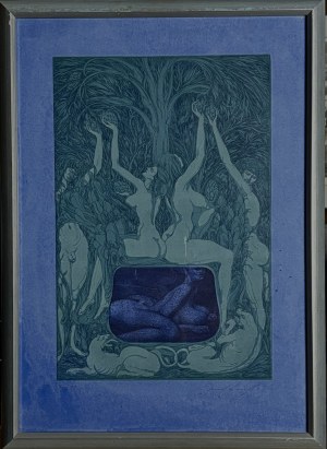 Ernst Fuchs (1930-2015), Jardin d’Éden (Ogród Edenu) 1966