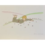 Antoine de Saint-Exupéry (1900 - 1944) „Mały Książę odpoczywa wśród kwiatów” z cyklu Mały Książę, 2023 (1943)