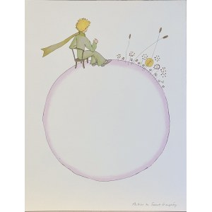Antoine de Saint-Exupéry (1900 - 1944) „Mały Książę ogląda zachód Słońca ” z cyklu Mały Książę, 2023 (1943)