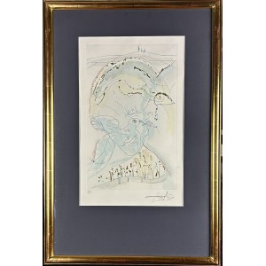 Salvador Dalí (1904-1989), Holubičie oči nevesty, zo série Pieseň piesní 1971