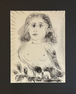 Pablo Picasso (1881-1973), Dora Maar jako Sfinks, z cyklu 40 dessins de Picasso en marge du Buffon, 1957