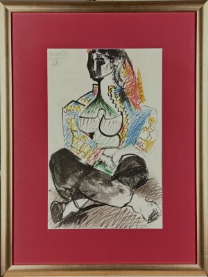 Pablo Picasso (1881-1973) Odaliska II ( Kobieta w stroju tureckim) 1959 ( 1955) z cyklu „Carnet de la Californie”