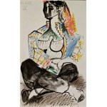Pablo Picasso (1881-1973) Odalisque II ( Woman in Turkish dress) 1959 ( 1955) from the series Carnet de la Californie