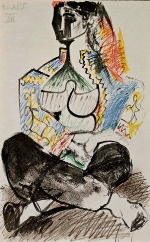 Pablo Picasso (1881-1973) Odaliska II ( Kobieta w stroju tureckim) 1959 ( 1955) z cyklu „Carnet de la Californie”