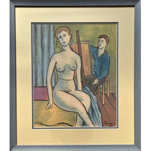 Tymon Niesiołowski (1882-1965), Seated Nude