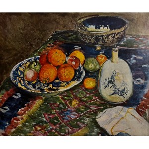 Leon Wyczółkowski (1852-1936), Still life with oranges, engraving