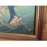AUTHOR UNKNOWN, MOUNTAINS, OIL PLATE, SIGNATURE ILLEGIBLE