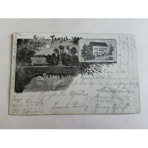 DĄBROSZYN TAMSEL DLOUHÁ ADRESA, ZNÁMKA, RAZÍTKO 1899