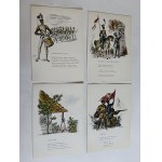 SET OF 8 POSTCARDS OLD SOLDIER SONGS, GOES SOLDIER BOREM LASEM, J. M. SHANCER, WYD RUCH