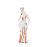 designed by Zbigniew ŚLIWOWSKA-WAWRZYNIAK (1931 - 2003), Figurine "Lady with a basket" / "Mushroom Maker", Table Porcelany Works "Walbrzych".
