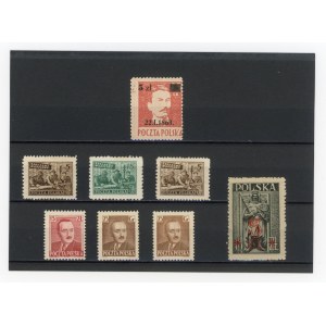 Polen, 1940er/1950er Jahre. Set mit 8 ungestempelten Briefmarken (101)