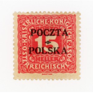 Krakauer Ausgabe, 1919. Ungestempelte Briefmarke zu 15 h. (155)