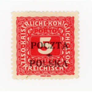 Krakauer Ausgabe, 1919. Ungestempelte Briefmarke zu 5 h. (156)