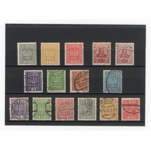 Poland, 1930s. Set of 15 stamps, mostly used (177)