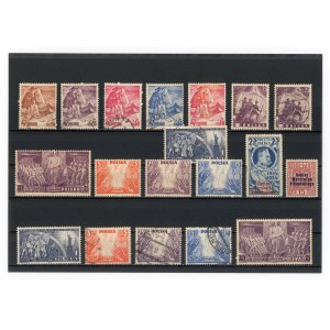 Polen, 1930er Jahre. Set mit 19 gestempelten und ungestempelten Briefmarken (185)