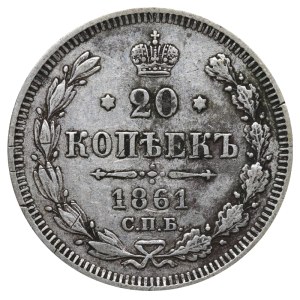 Imperium Rosyjskie, 20 kopiejek, 1861 rok, SPB