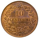 Włochy, 10 centów, 1894 rok, BI