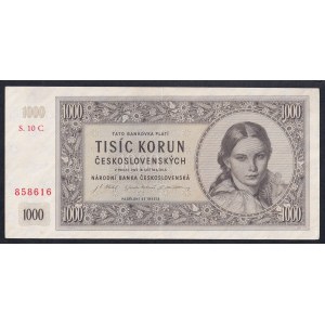 Czechoslovakia, 1000 Korun, 1945, XF