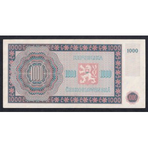 Czechoslovakia, 1000 Korun, 1945, XF