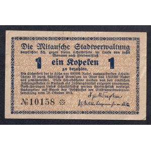 Latvia - Mitava, 1 Kopeken, 1915, VF