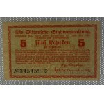Łotwa - Mitawa, 5 kopiejek, 1915, XF