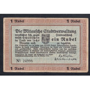 Latvia - Mitava, 1 Ruble, 1915, F-VF