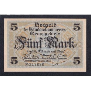 Memel, 5 Mark, 1922, aUNC