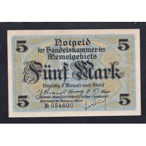 Memel, 5 Mark, 1922, aUNC